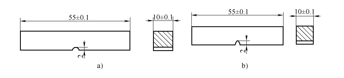 沖擊試驗缺口和尺寸 沖擊試驗缺口和尺寸